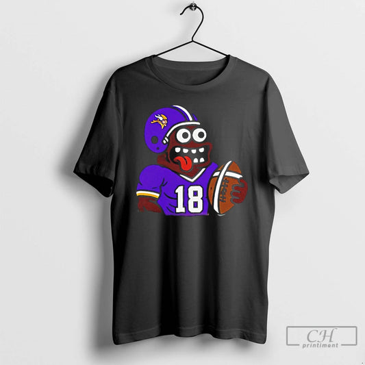 Premium Minnesota Vikings Justin Jefferson Monster Toast Cartoon - clothing by TeeHivey.com
