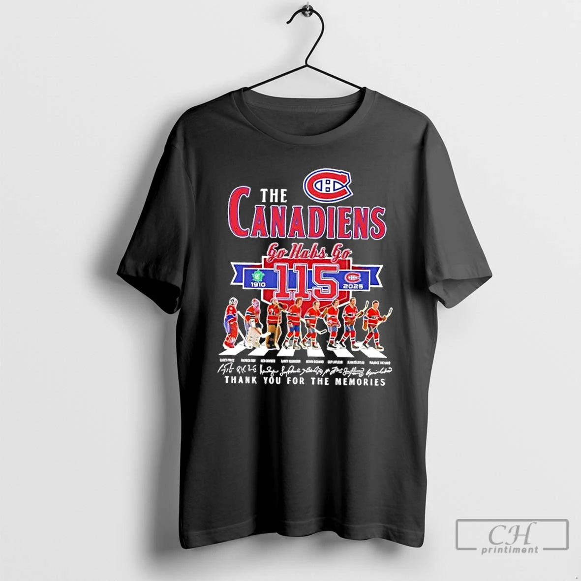 Premium Montreal Canadiens Go Habs Go 115 Years 1910 2025 Carey Price And Legends Abbey - clothing by TeeHivey.com