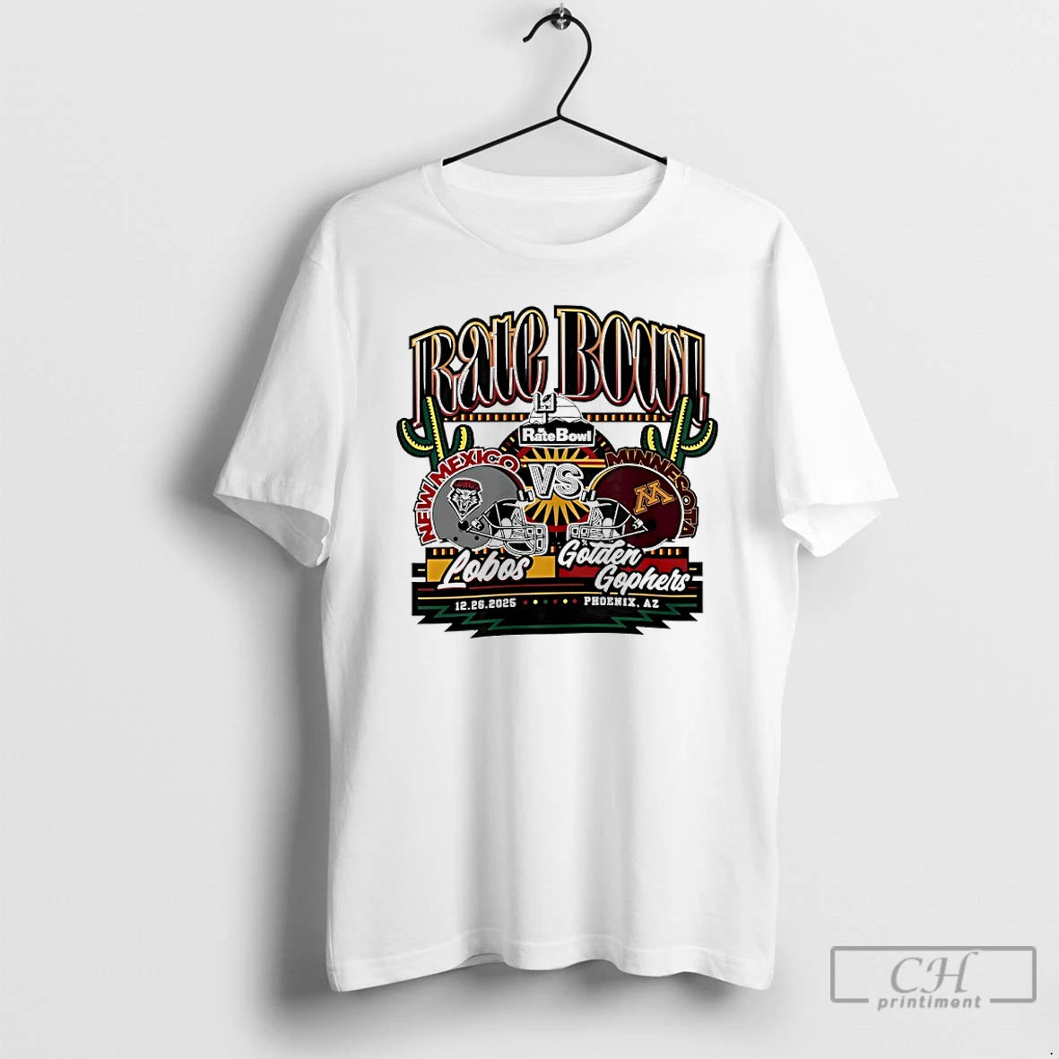 Premium New Mexico Lobos Vs Minnesota Golden Gophers 2025 Rate Bowl Matchup Helmet T Shirts - clothing by TeeHivey.com