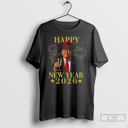 Premium New Year 2026 Presidential Retro Fireworks Trump Happy New Year - clothing by TeeHivey.com