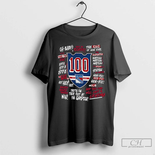 Premium New York Rangers 100 Years Oh Baby The King Of New York Hen Rik - clothing by TeeHivey.com