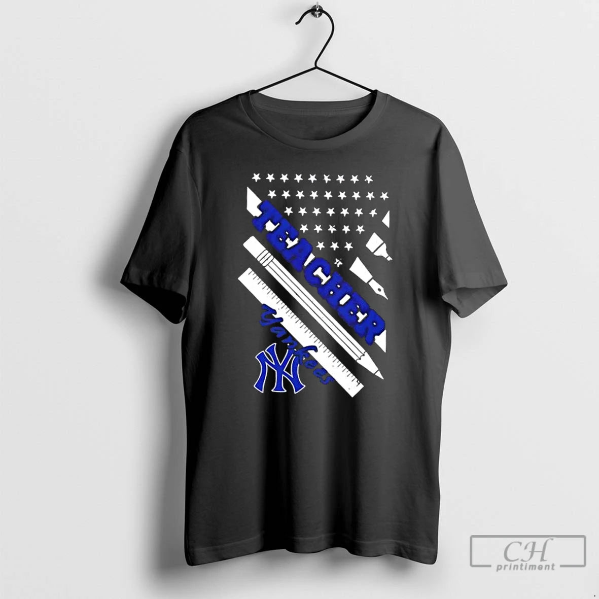 Premium New York Yankees Baseball X Teacher American Flag - clothing by TeeHivey.com