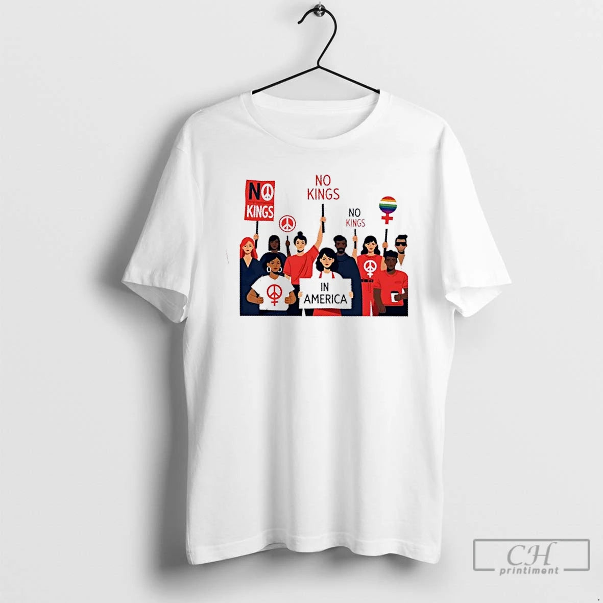 Premium No Kings In America Womens Rights T Shirts - clothing by TeeHivey.com