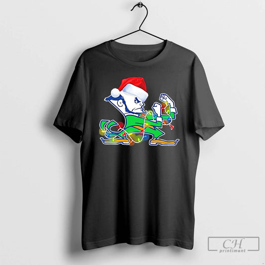 Premium Notre Dame Fighting Irish Logo Christmas Lights - clothing by TeeHivey.com