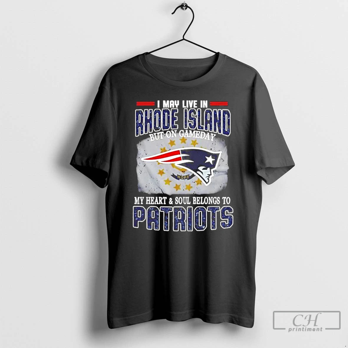 Premium On Gameday My Heart And Soul Belongs To Patriots I May Live In Rhode - clothing by TeeHivey.com