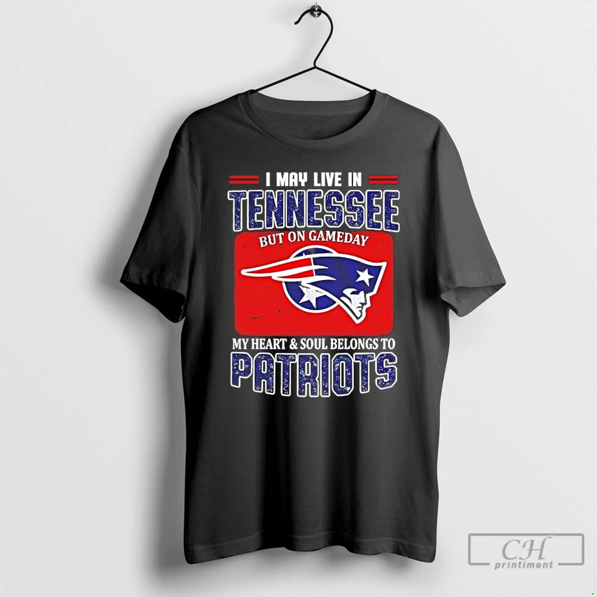 Premium On Gameday My Heart And Soul Belongs To Patriots I May Live In Tennessee - clothing by TeeHivey.com