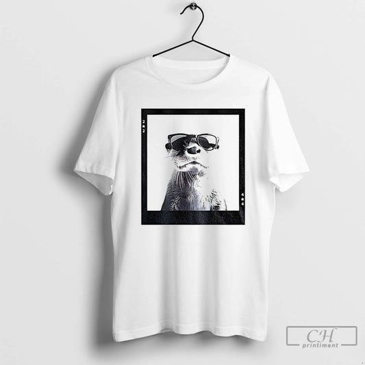 Premium Otter Wearing Glasses Photo Funny Meme T Shirts - clothing by TeeHivey.com