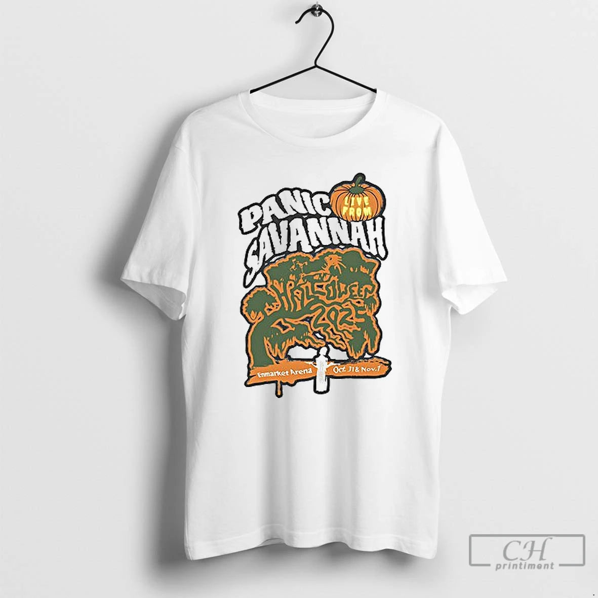 Premium Panic Savannah Enmarket Arena Halloween 2025 Ceramic Ceramic And Classic Dad Cap T Shirts - clothing by TeeHivey.com