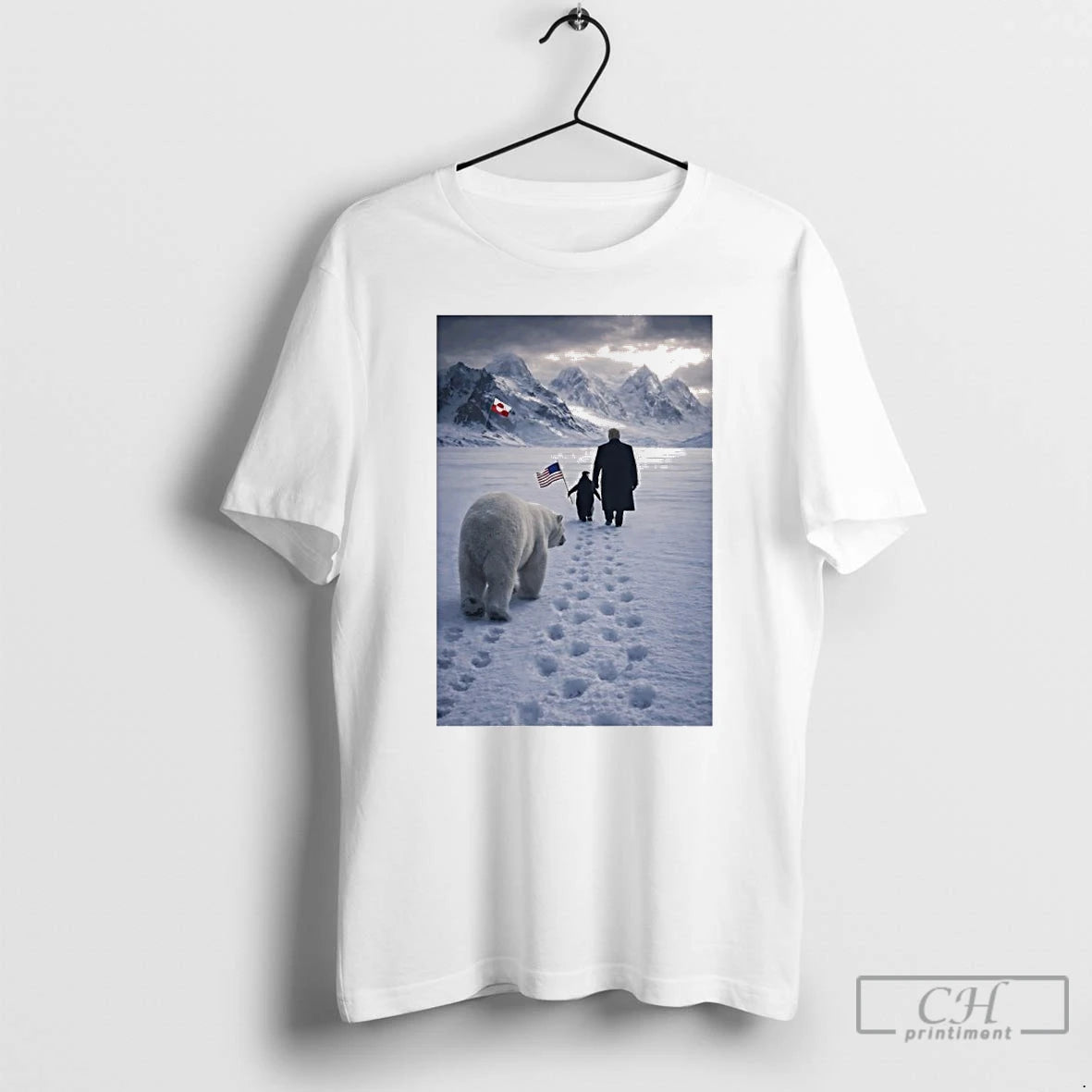 Penguin With Trump And Polar Bear Greenland - clothing by TeeHivey.com