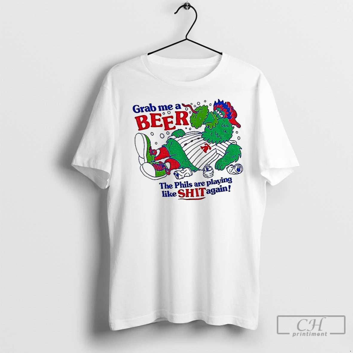 Premium Phanatic Philadelphia Phillies Mascot Grab Me A Beer The Phillies Are Playing Like Shit - clothing by TeeHivey.com