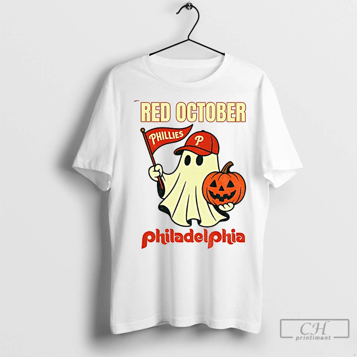 Premium Phillies Red October Halloween Ghost - clothing by TeeHivey.com