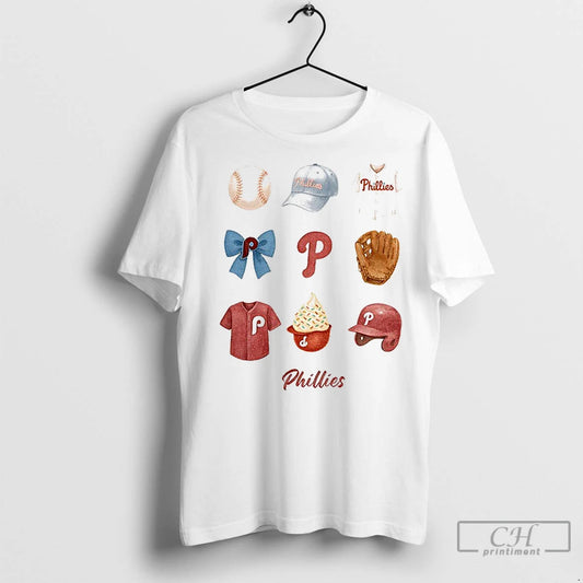 Premium Phillies Baseball Matching Mom And Daughter - clothing by TeeHivey.com