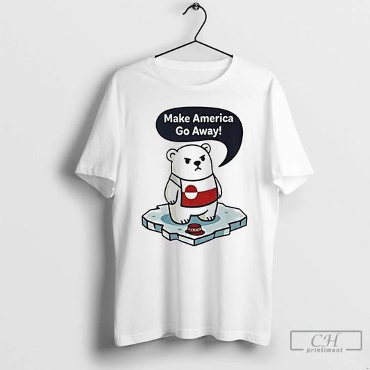 Polar Bear Chibi Make America Go Away Greenland Is Not For Sale - clothing by TeeHivey.com