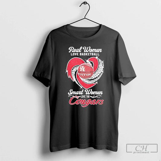 Real Women Love Basketball Smart Women Love The Houston Cougars - clothing by TeeHivey.com