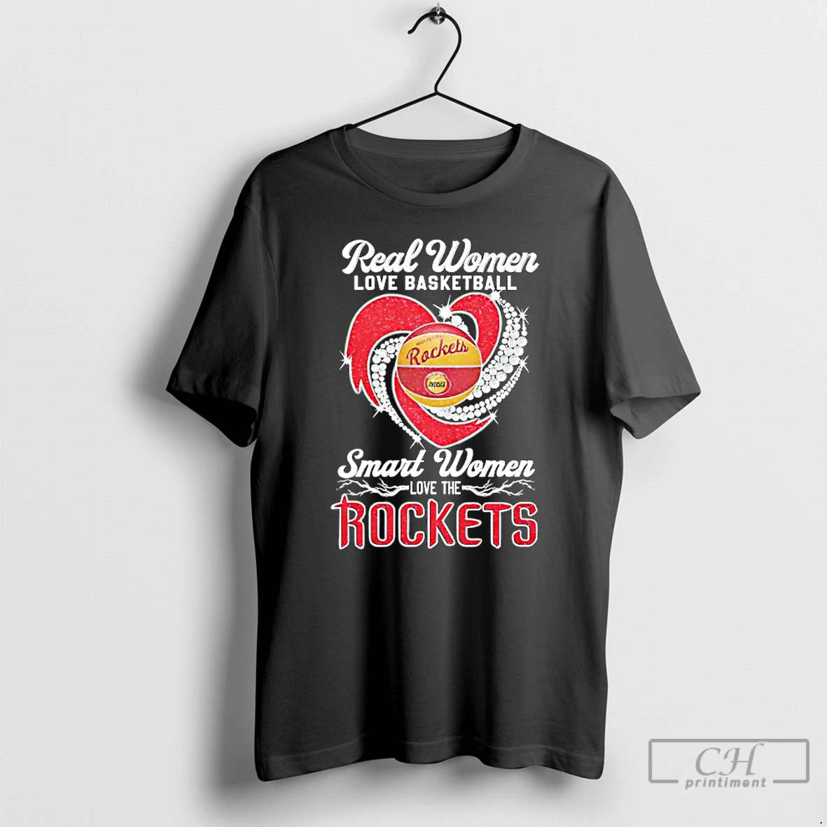 Real Women Love Basketball Smart Women Love The Houston Rockets - clothing by TeeHivey.com