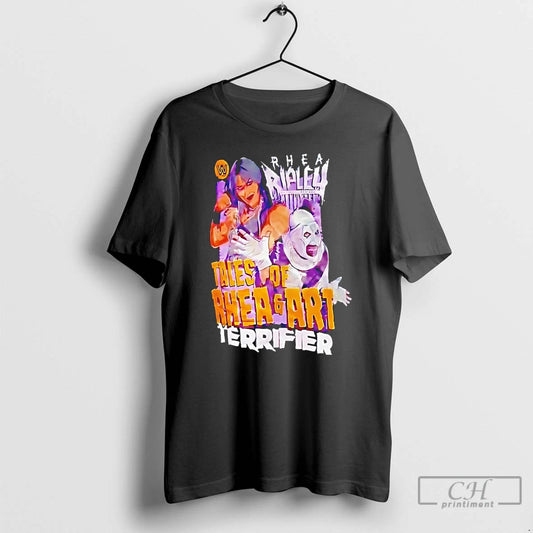 Premium Rhea Ripley And Art The Clown Terrifier Tales Of Rhea And Art T Shirts - clothing by TeeHivey.com