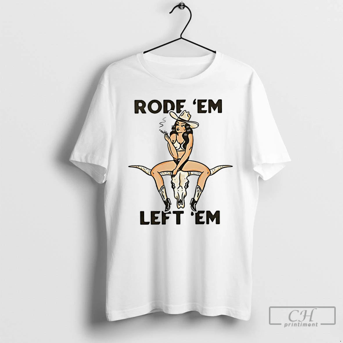 Premium Rode Em Left Em Cowgirl T Shirts - clothing by TeeHivey.com