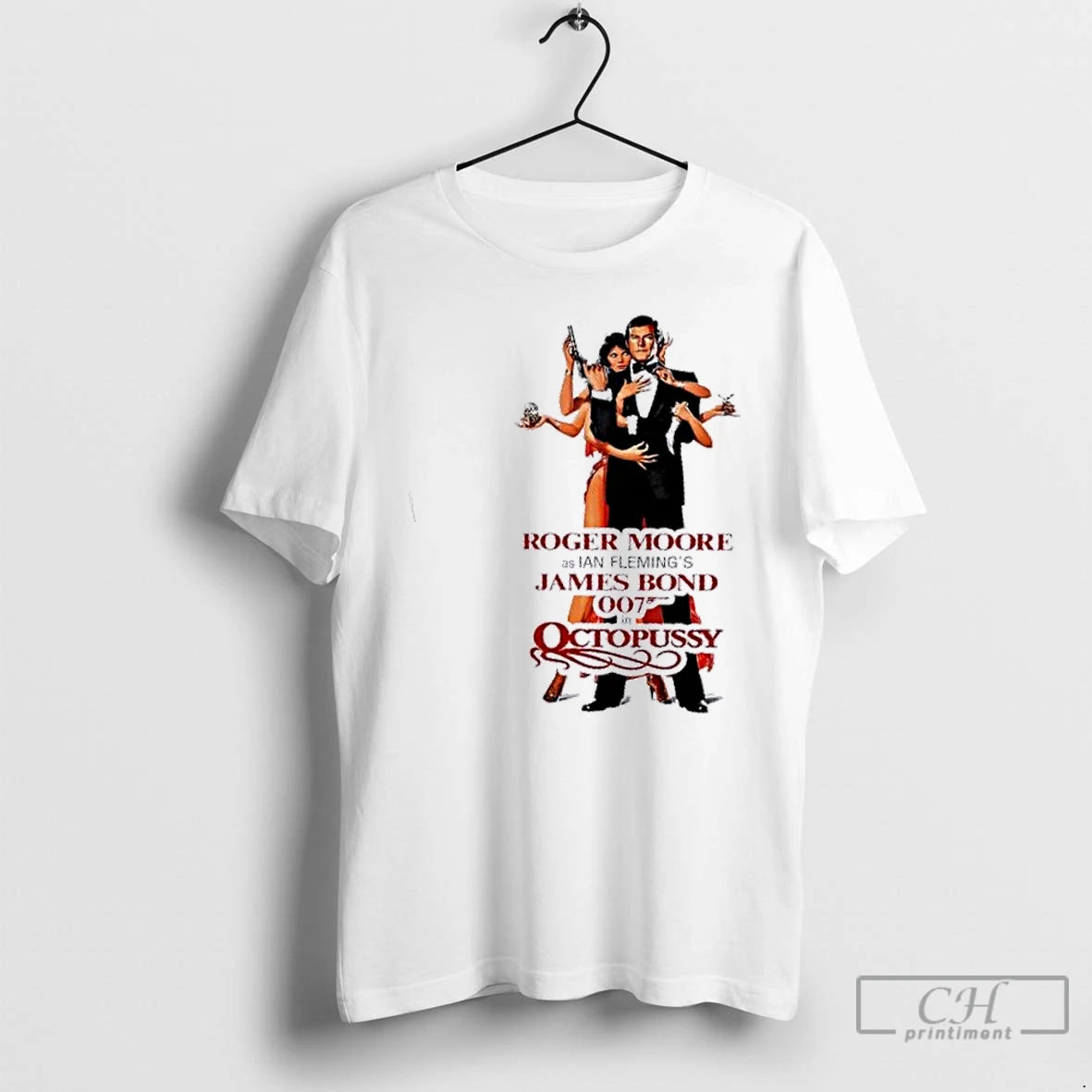 Premium Roger Moore As Ian Flemings James Bond 007 In Octopussy T Shirts - clothing by TeeHivey.com