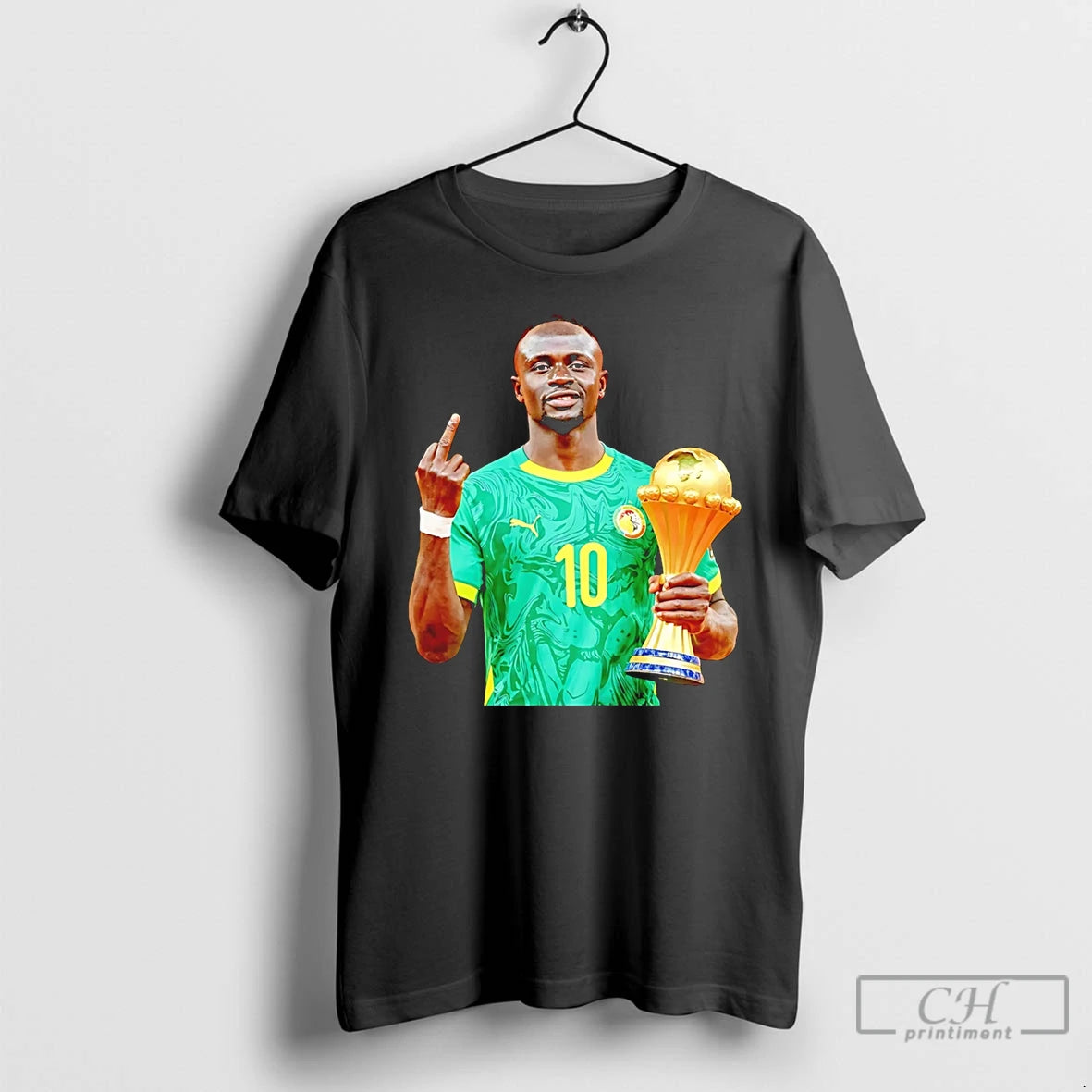 Sadio Mane Senegal 2026 Champions Middle Finger Trophy - clothing by TeeHivey.com