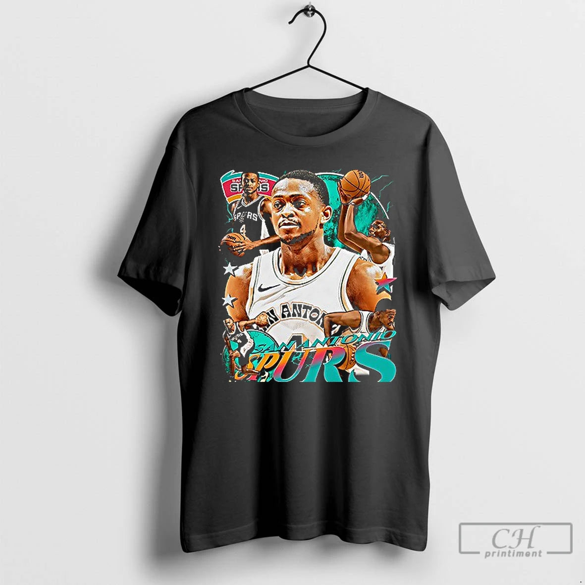 Premium San Antonio Spurs Deaaron Fox Signature Graphic 1 Sided T Shirts - clothing by TeeHivey.com