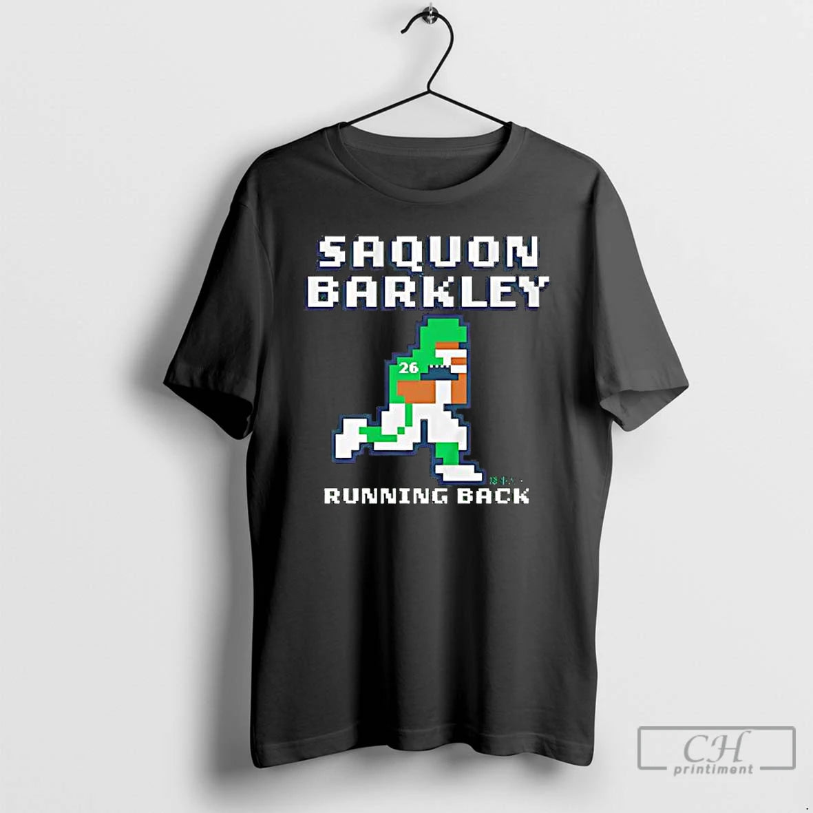 Premium Saquon Barkley Retro Baller Running Back Graphic T Shirts - clothing by TeeHivey.com