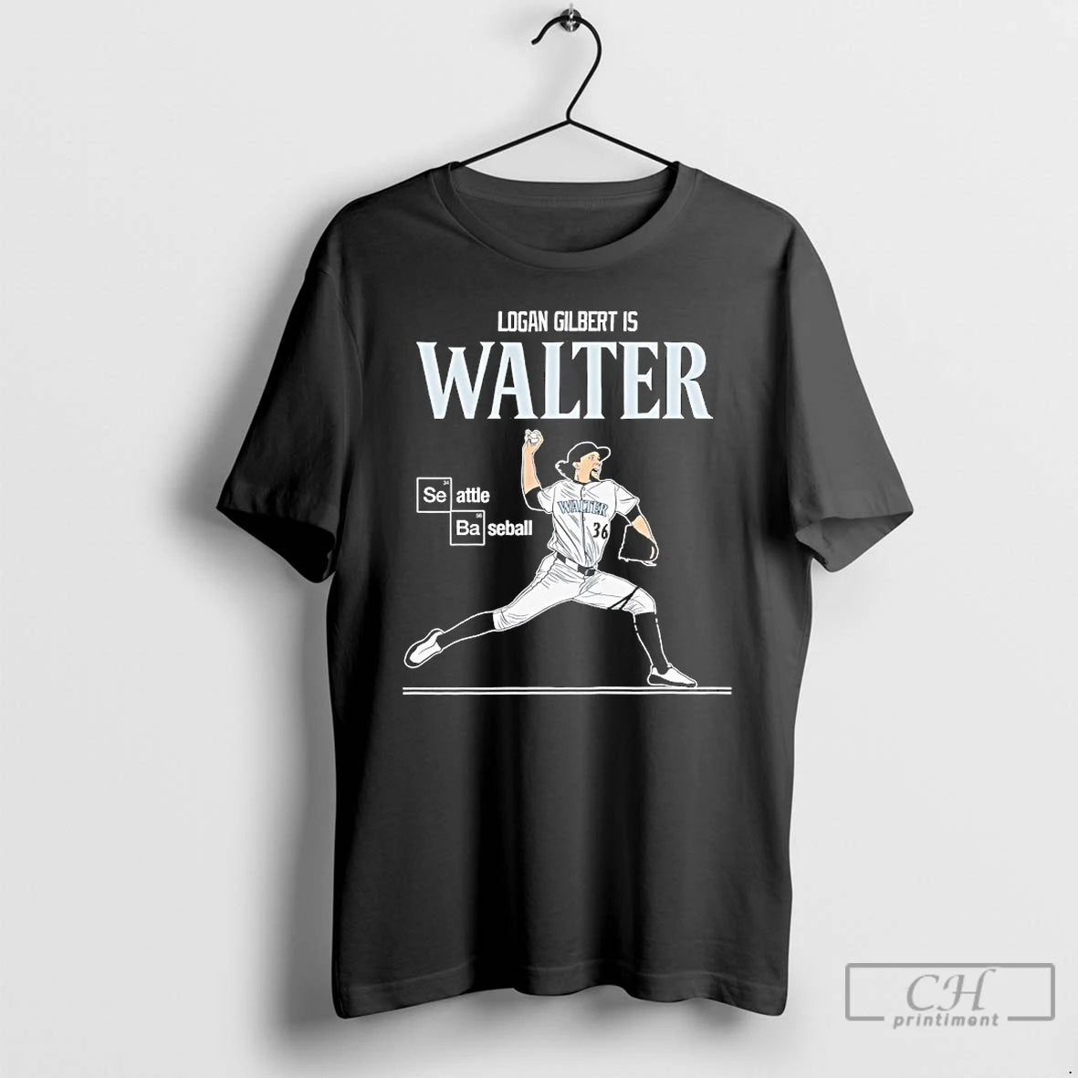 Premium Seattle Baseball Logan Gilbert Is Walter Signature T Shirts - clothing by TeeHivey.com