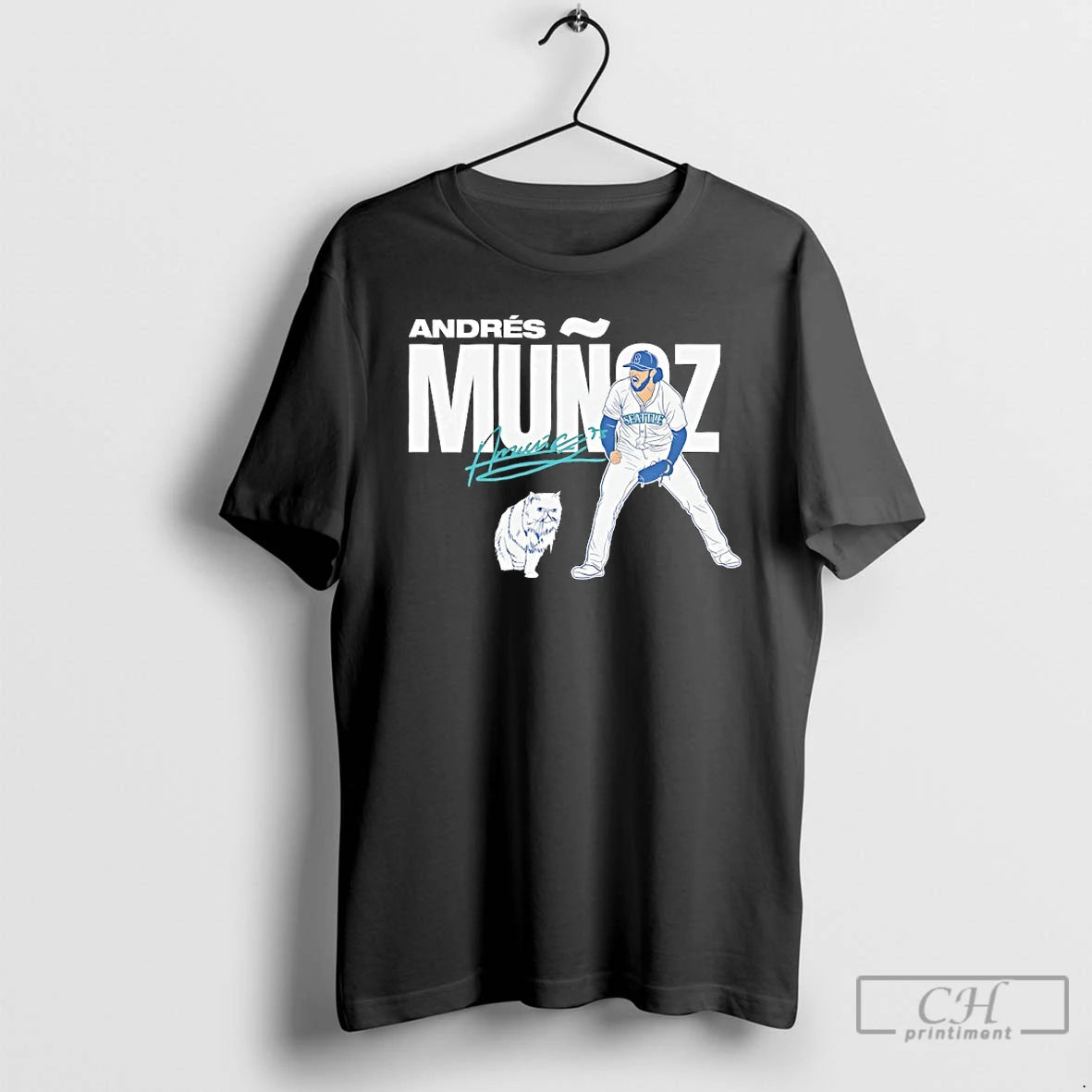 Premium Seattle Mariners Baseball Andres Munoz Matilda Signature T Shirts - clothing by TeeHivey.com