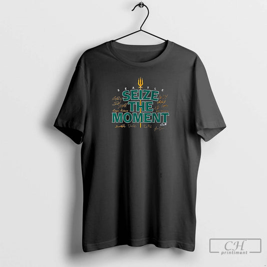 Premium Seattle Mariners Seize The Moment Signatures T Shirts - clothing by TeeHivey.com