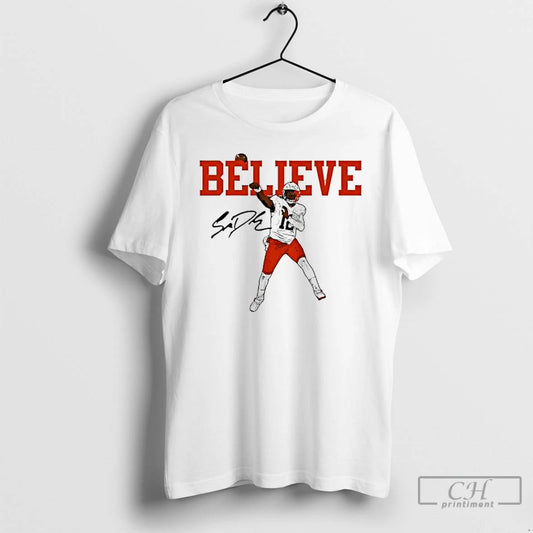Premium Shedeur Sanders Believe Cleveland Browns Signature - clothing by TeeHivey.com
