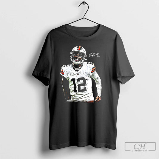 Premium Shedeur Sanders Cleveland Browns Football The Debut Signature - clothing by TeeHivey.com