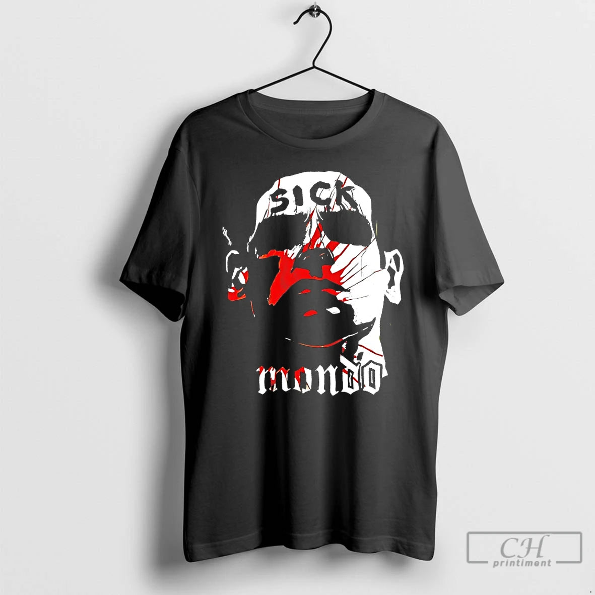 Premium Sick Mondo Horror Face Graphic - clothing by TeeHivey.com