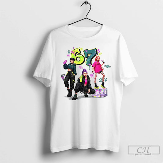 Premium Six Seven 6 7 Meme Graffiti Kpop Huntrix Girls Band - clothing by TeeHivey.com