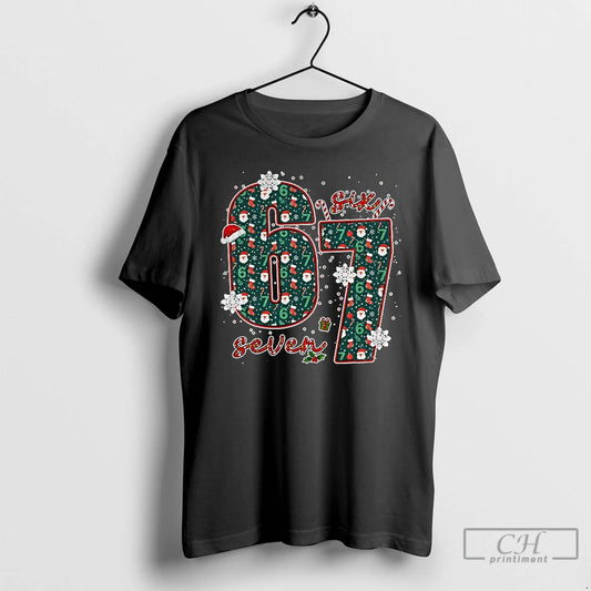 Premium Six Seven Meme Merry Christmas 2025 T Shirts - clothing by TeeHivey.com