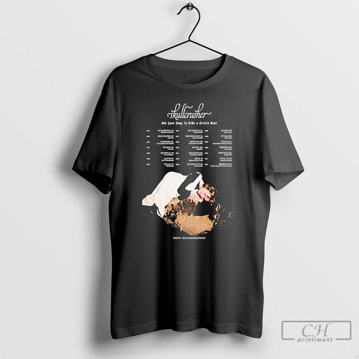 Premium Skullcrusher And Your Song Is Like A Circle Tour 2026 T Shirts - clothing by TeeHivey.com