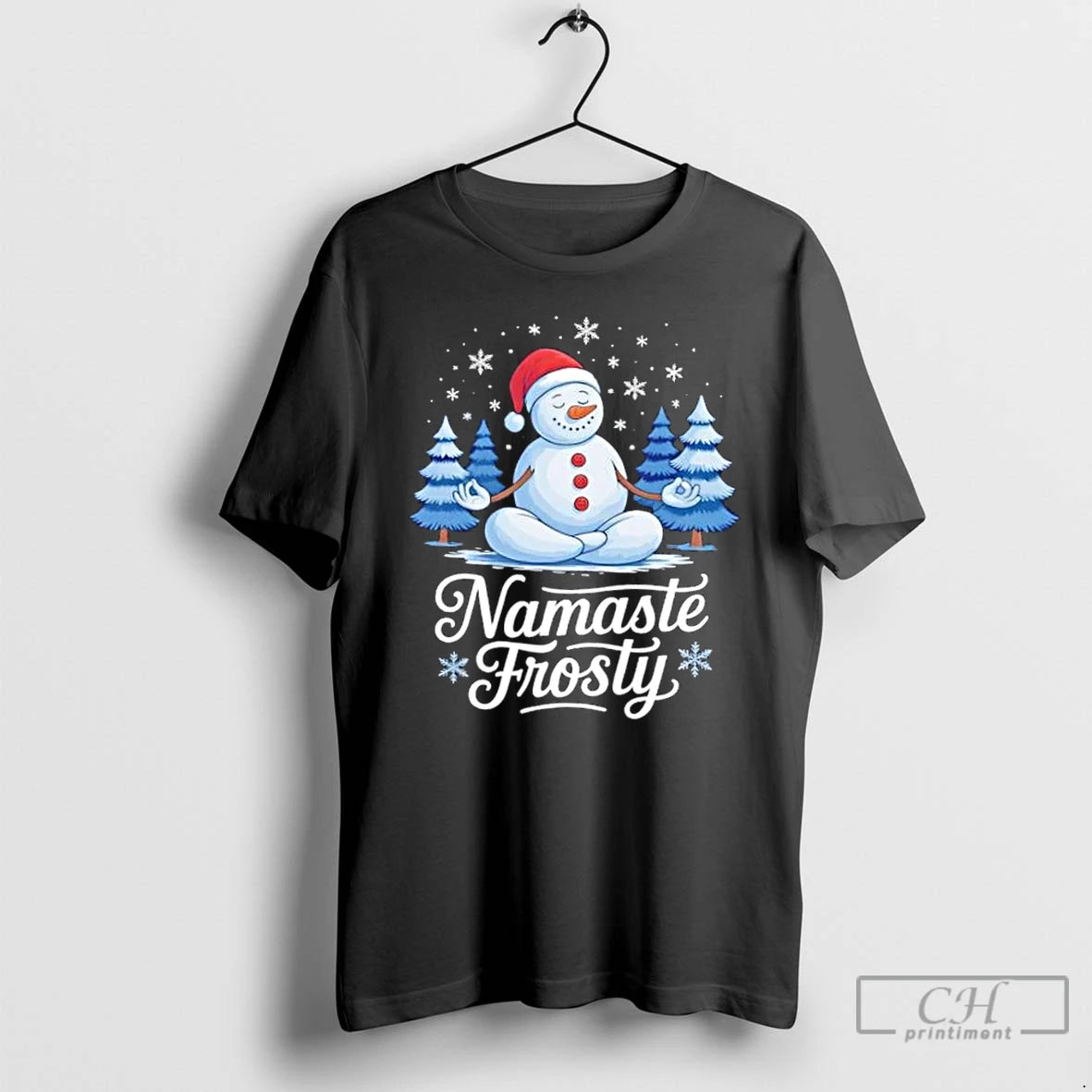 Premium Snowman Namaste Frosty Christmas T Shirts - clothing by TeeHivey.com