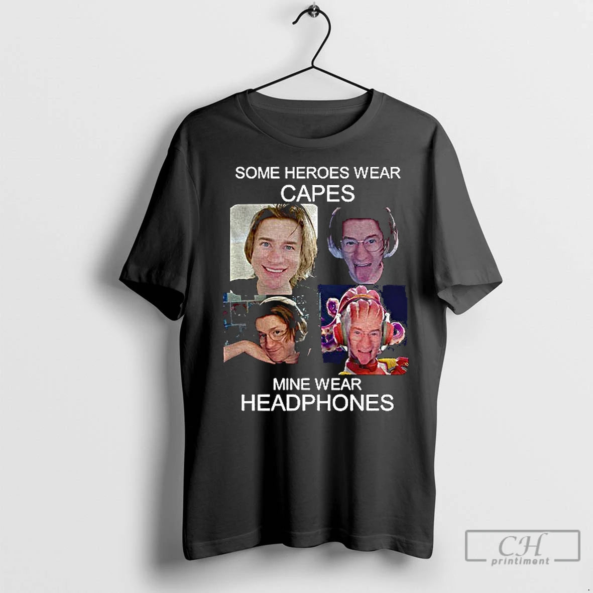 Premium Some Heroes Wear Capes Mine Wear Headphones - clothing by TeeHivey.com