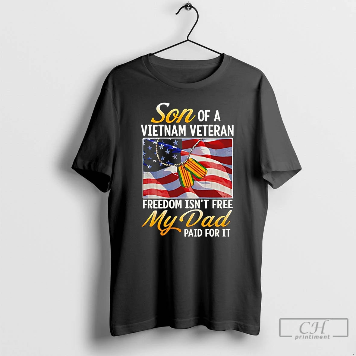 Premium Son Of Vietnam Veteran Freedom Isnt Free My Dad Paid For It Usa Flag - clothing by TeeHivey.com