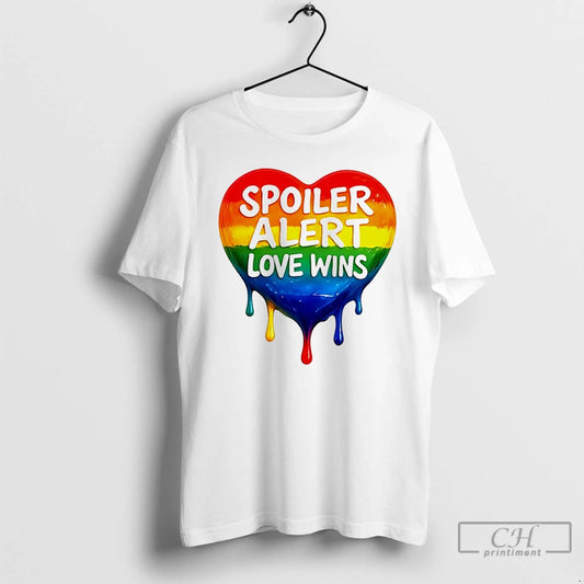 Premium Spoiler Alert Love Wins Lgbtq Heart T Shirts - clothing by TeeHivey.com