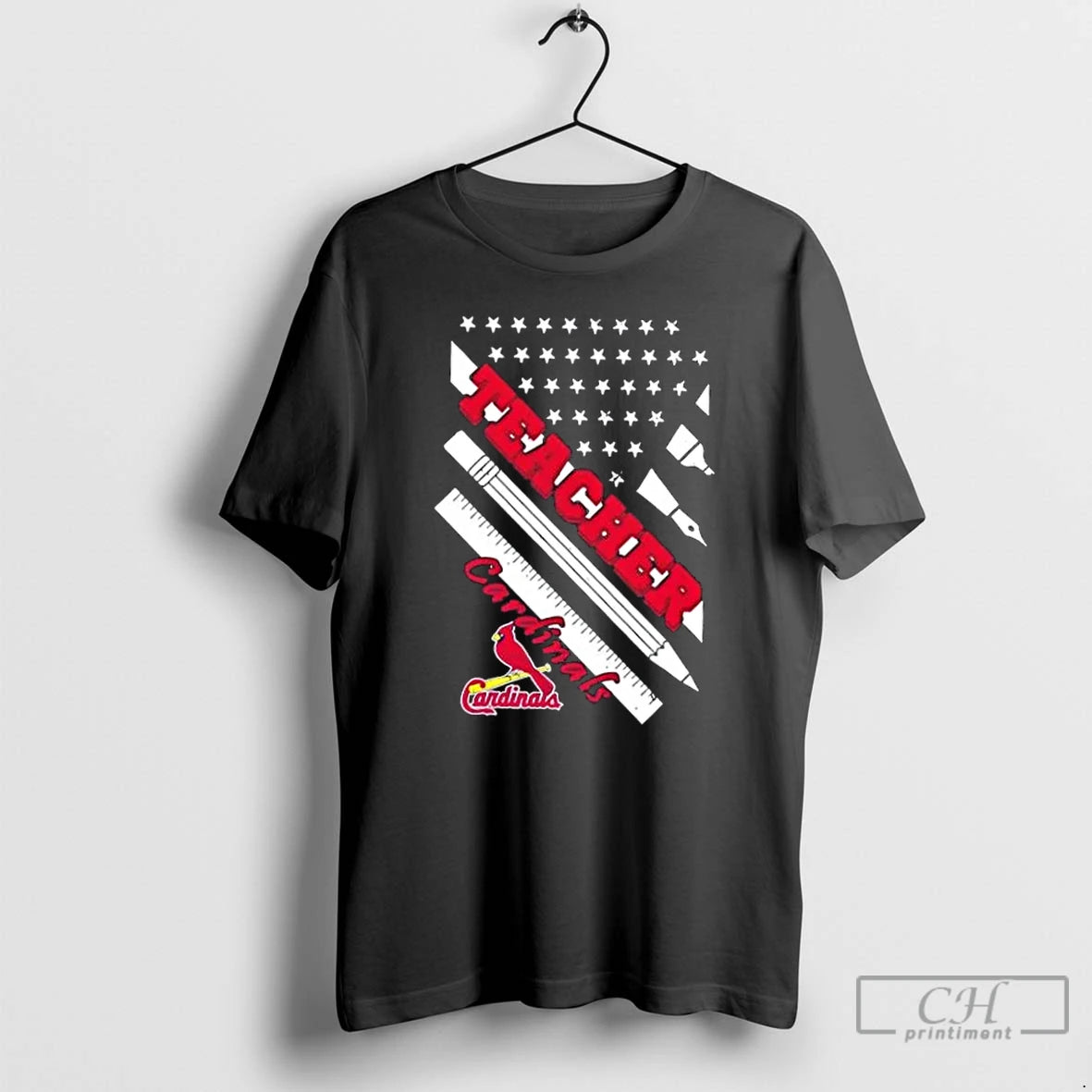Premium St Louis Cardinals Baseball X Teacher American Flag - clothing by TeeHivey.com