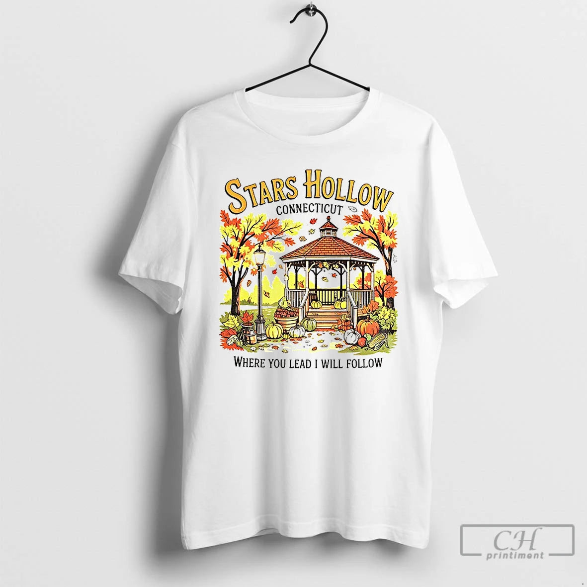 Premium Stars Hollow Connecticut Where You Lead I Will Follow Vintage T Shirts - clothing by TeeHivey.com