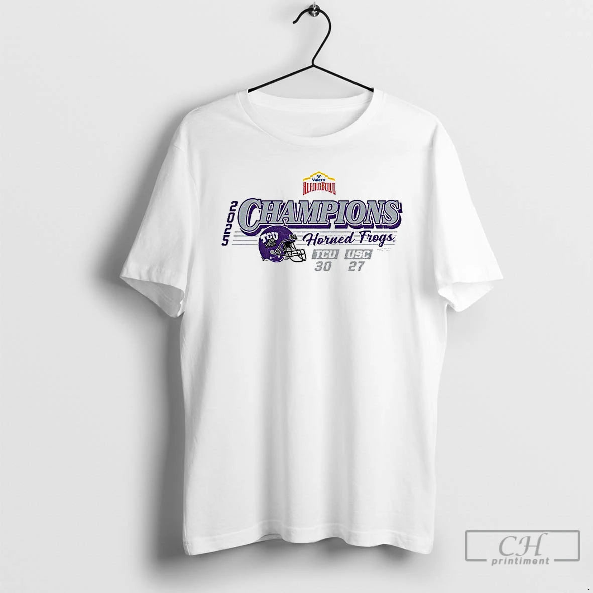 Premium Tcu Horned Frogs Football 2025 Valero Alamo Bowl Tcu Champs Score 30 27 - clothing by TeeHivey.com