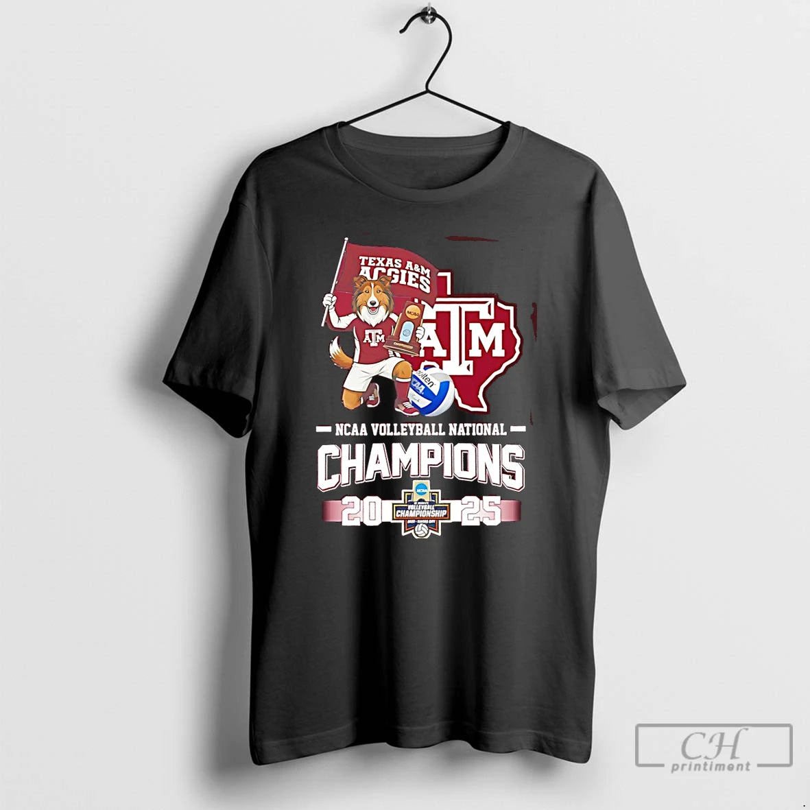 Premium Texas Am Aggies 2025 Volleyball National Champions Mascot Flag - clothing by TeeHivey.com