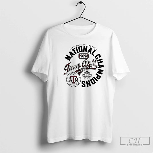 Premium Texas Am Aggies 2025 Womens Volleyball National Champions - clothing by TeeHivey.com