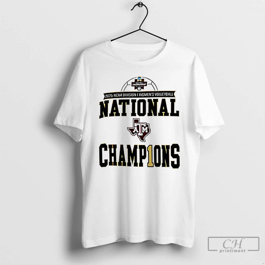 Premium Texas Am Aggies Volleyball National Champions 2025 Logo - clothing by TeeHivey.com