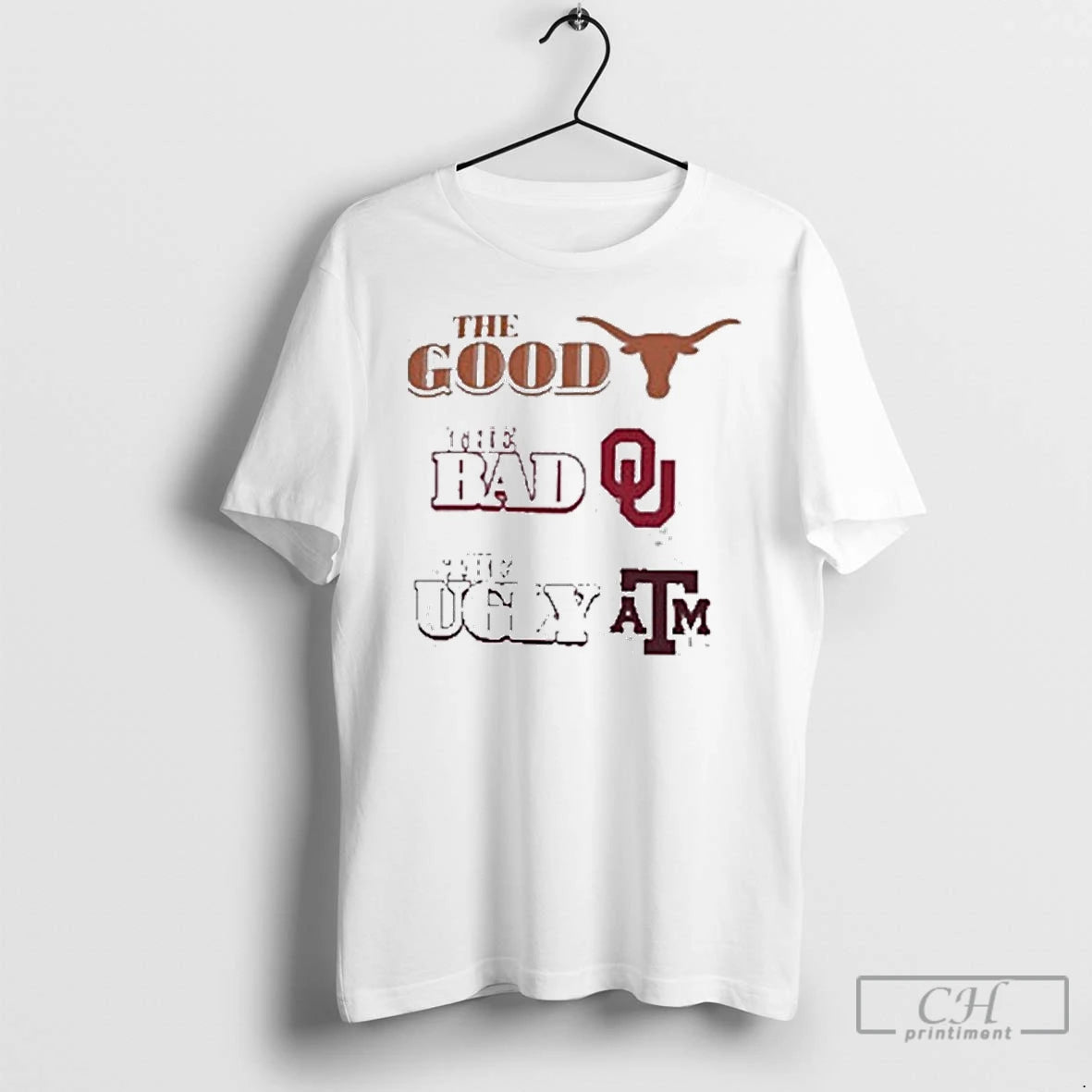 Premium Texas Longhorns The Good The Bad Oklahoma The Ugly Texas Am T Shirts - clothing by TeeHivey.com
