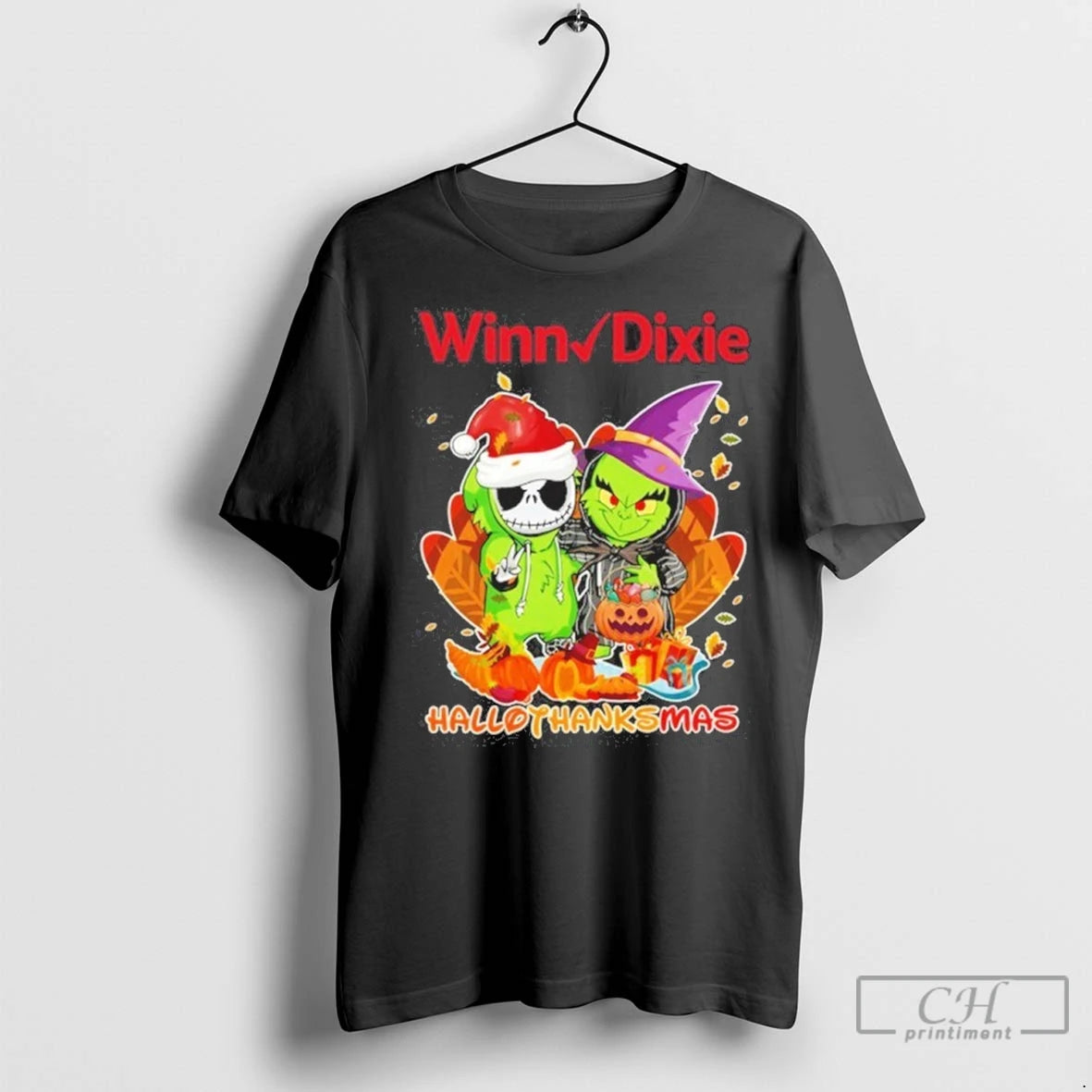 Premium The Grinch And Santa Jack Winn Dixie Logo Hallothanksmas