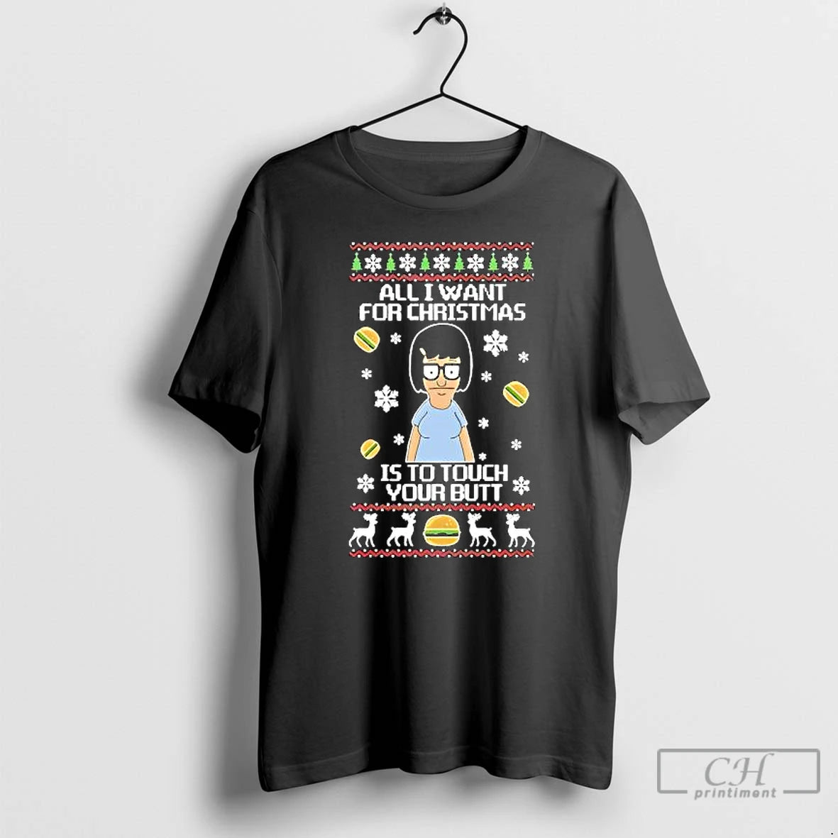 Premium Tina Belcher All I Want For Christmas Is To Touch Your Butt Ugly - clothing by TeeHivey.com