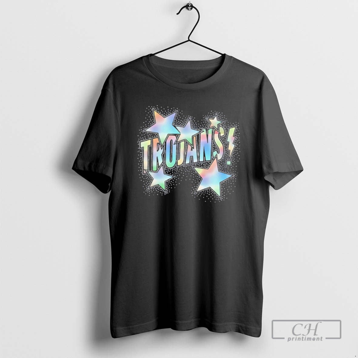 Premium Trojans Glitter Effect And Stars Around Style Shirt Sweater - clothing by TeeHivey.com