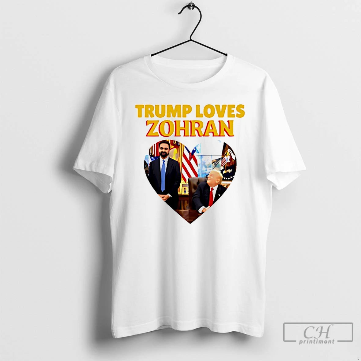 Premium Trump Loves Zohran Mamdani Heart - clothing by TeeHivey.com