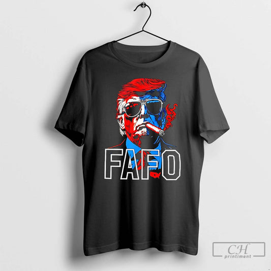 Premium Trump Smoking A Cigar Fafo - clothing by TeeHivey.com